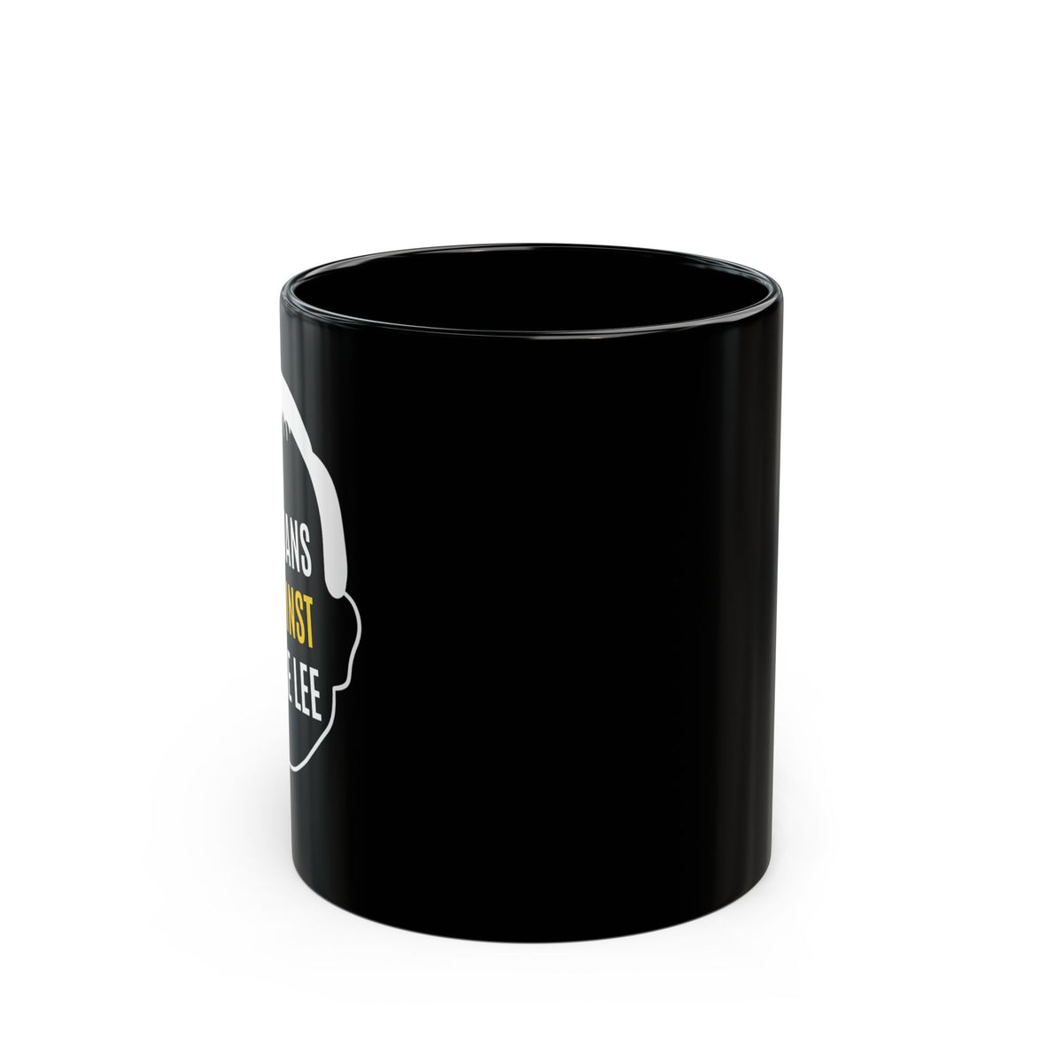 Black Mug with Funny Speech Bubble Design