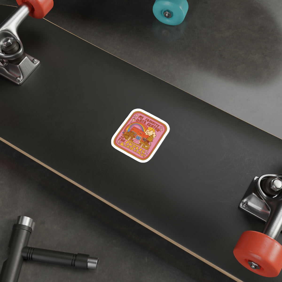 “My Favorite Data Center Is The Public Library” Die-Cut Sticker