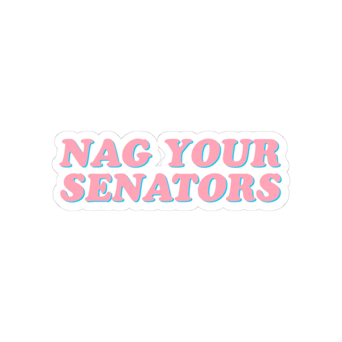 NAG YOUR SENATORS STICKER BLUE/PINK