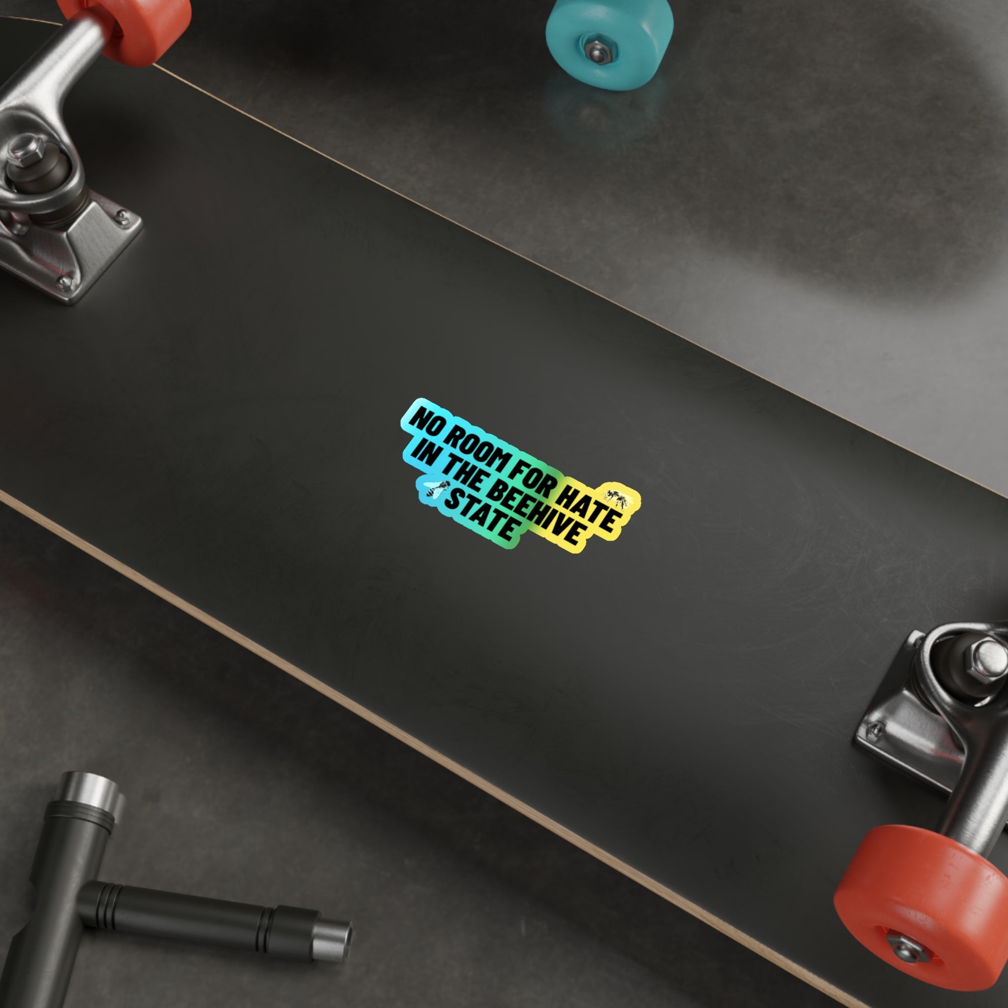 NO ROOM FOR HATE IN THE BEEHIVE STATE HOLOGRAPHIC STICKER