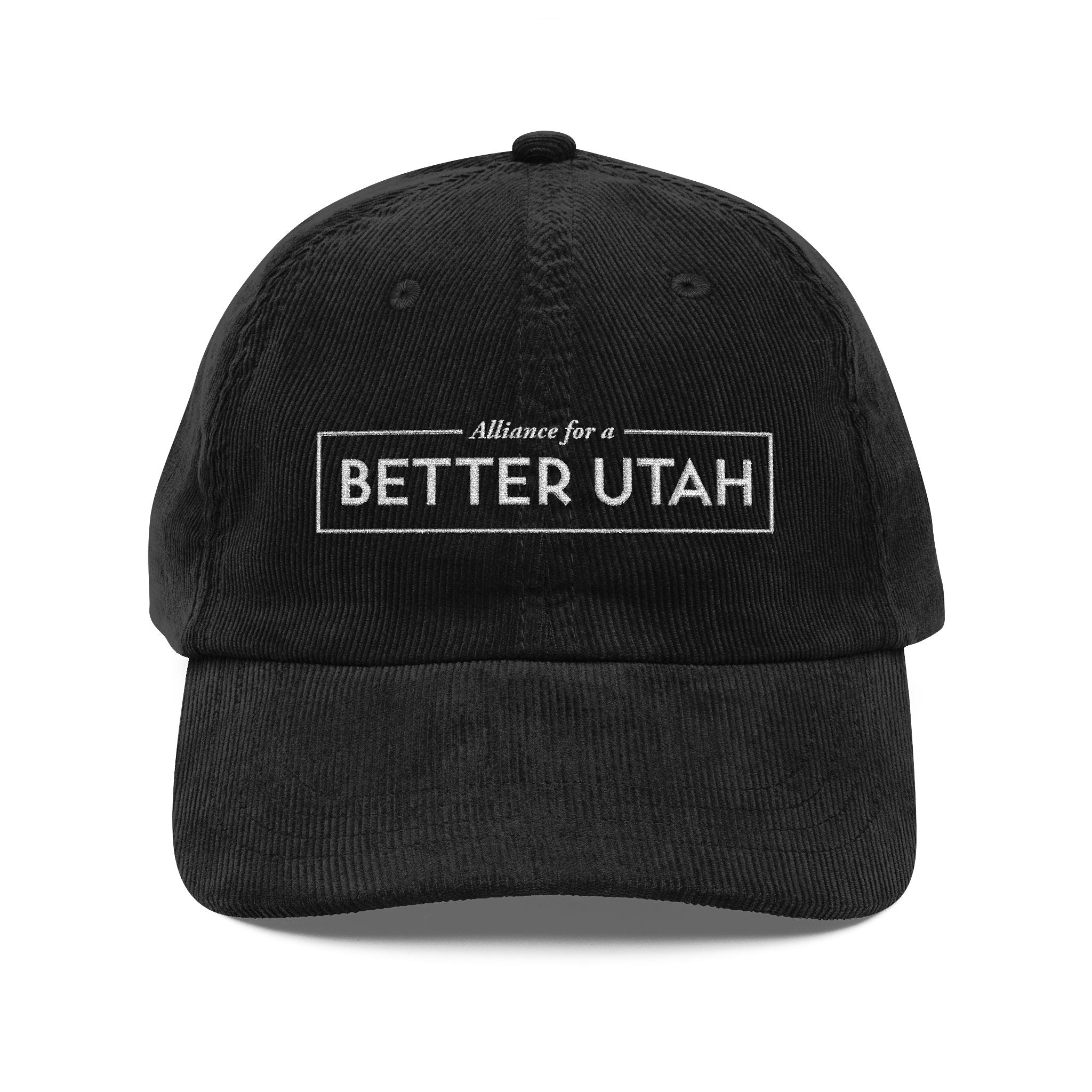 ALLIANCE FOR A BETTER UTAH WHITE VINTAGE CORDUROY CAP HAT