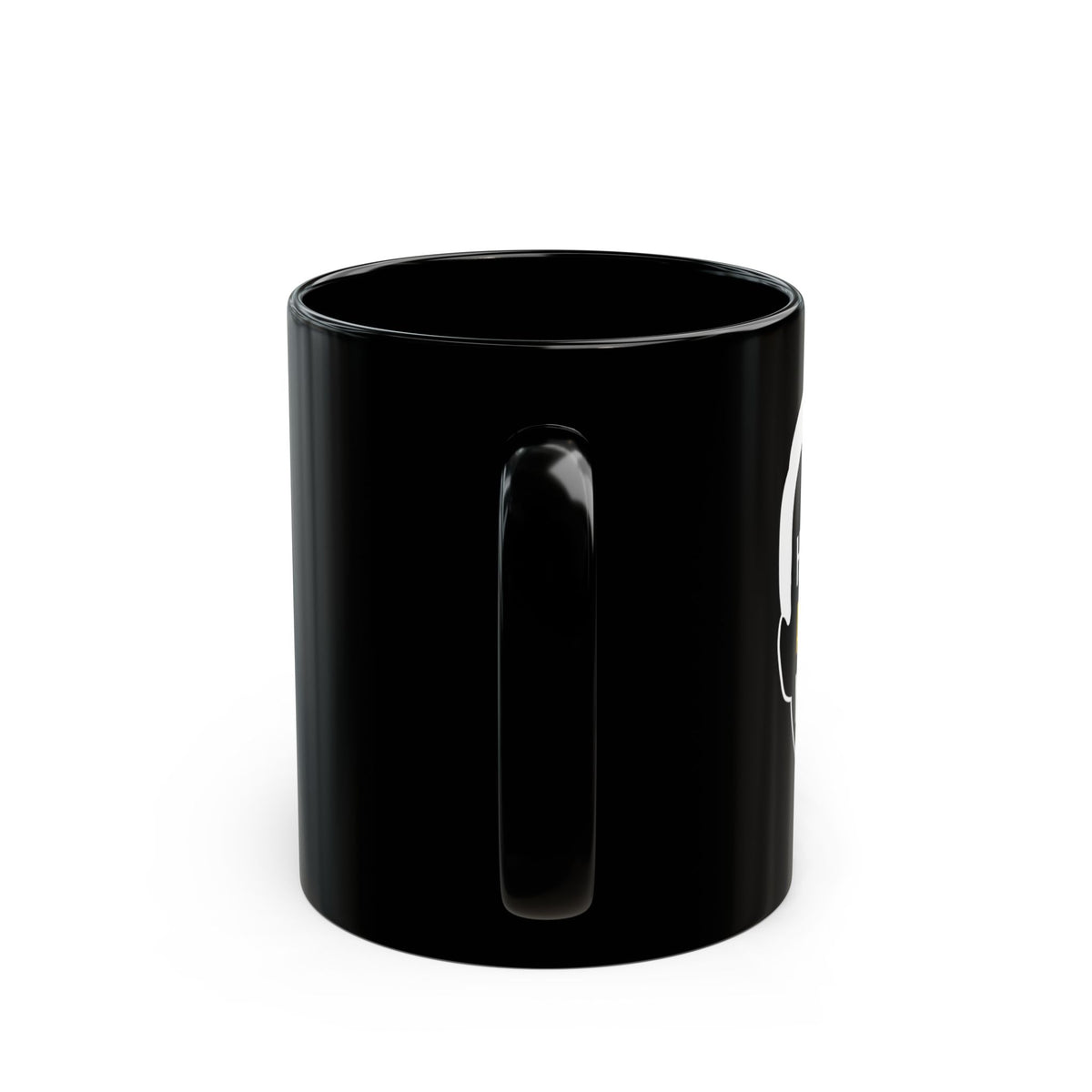 Black Mug with Funny Speech Bubble Design