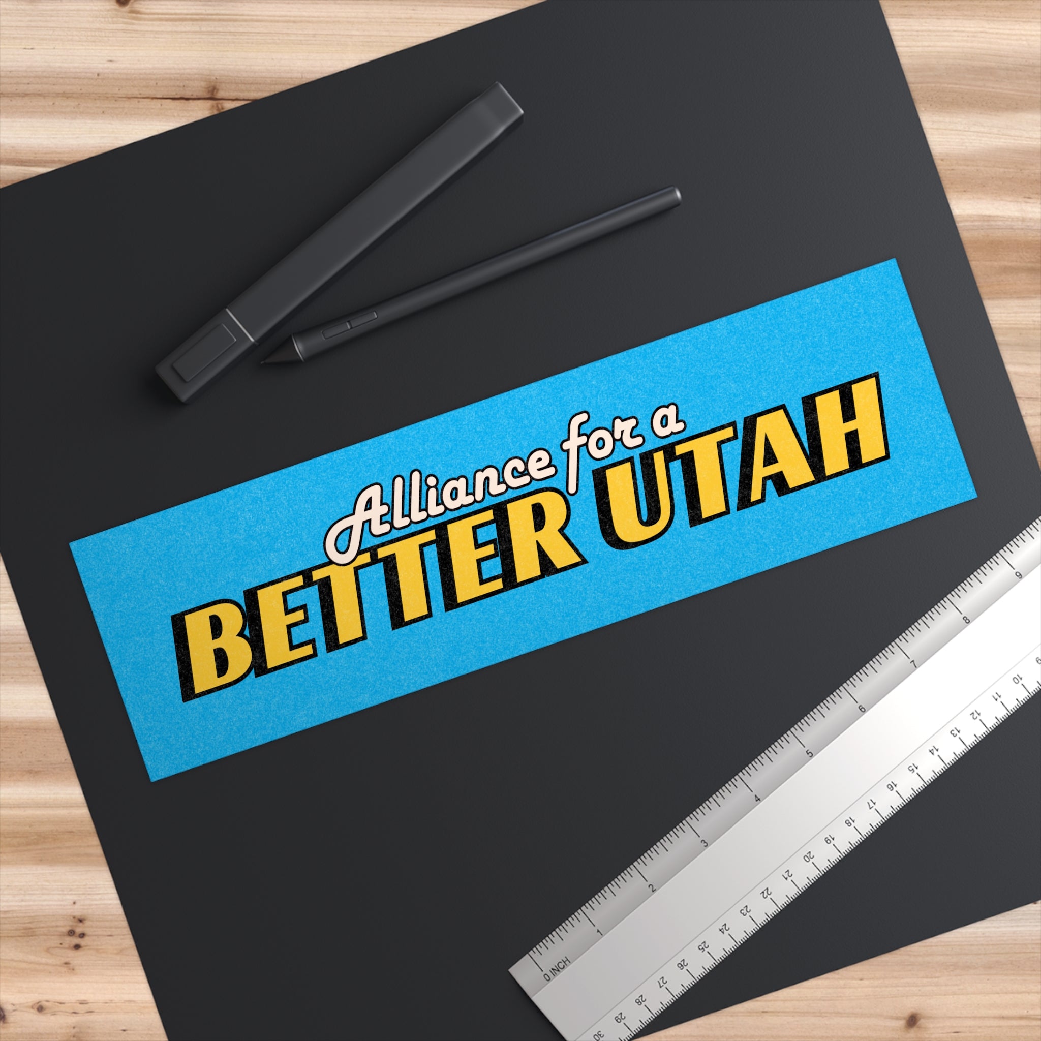 "ALLIANCE FOR A BETTER UTAH" BLUE STICKER