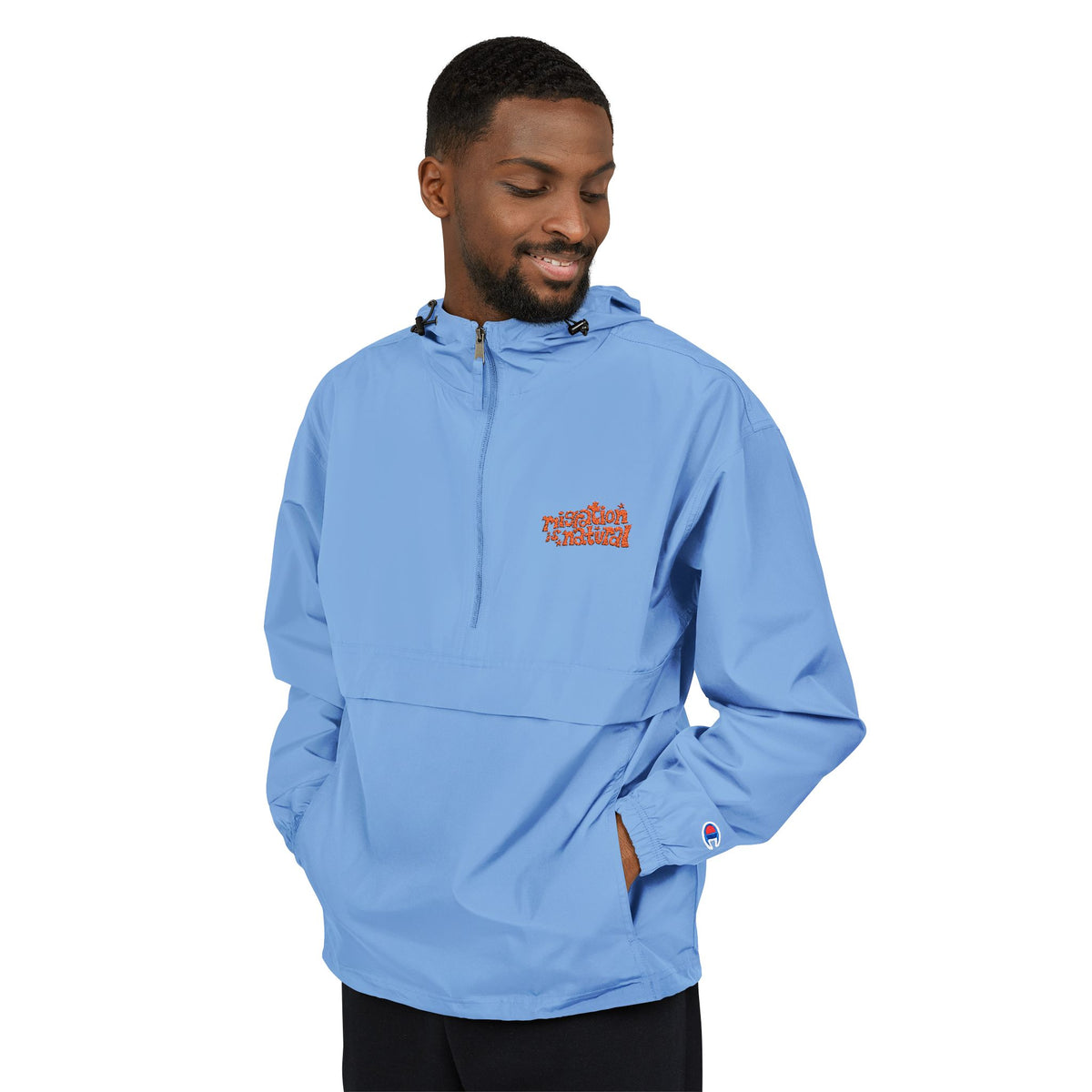 Migration is Natural Embroidered Unisex Packable Champion Anorak Jacket