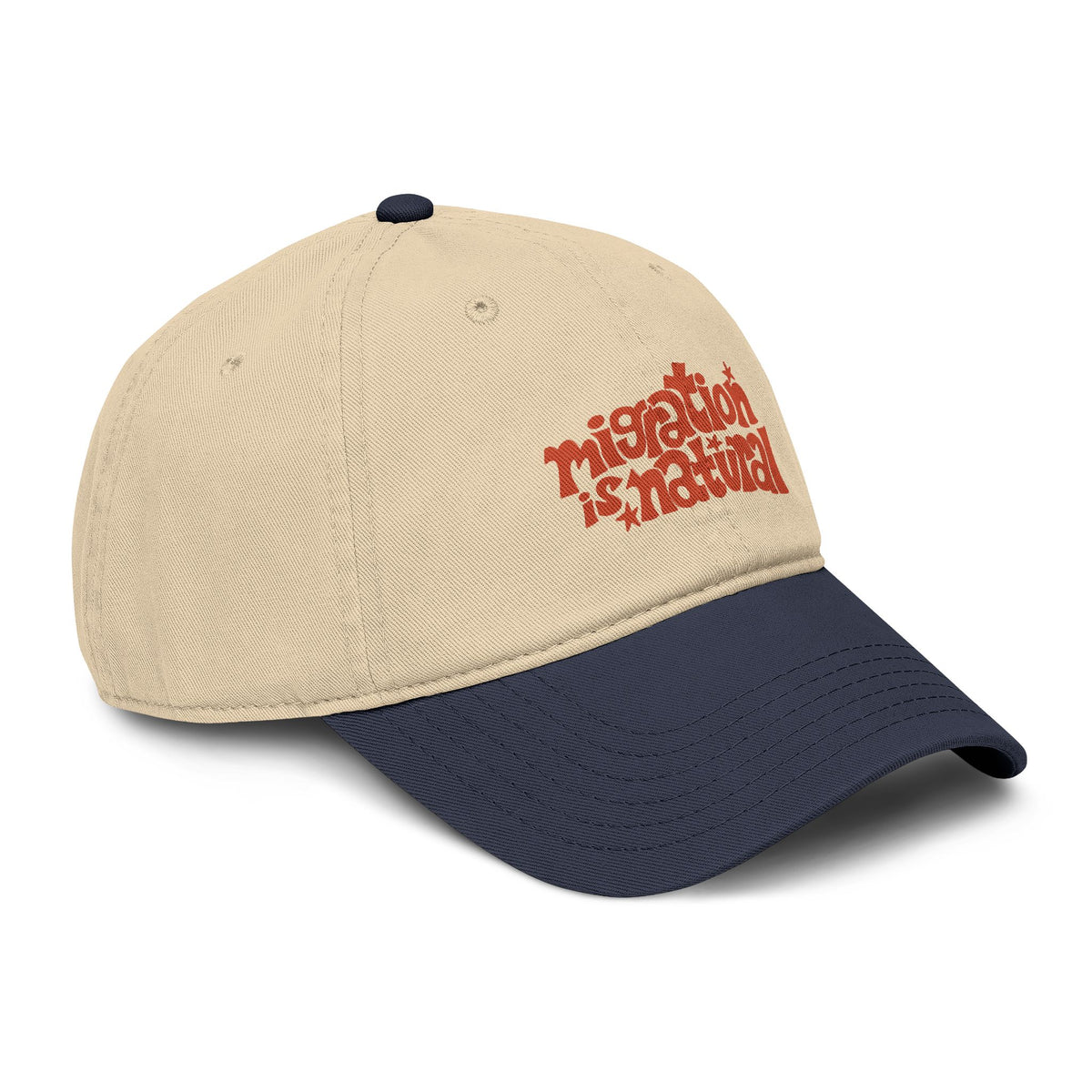 Migration is Natural Garment Washed Two-Tone Baseball Cap