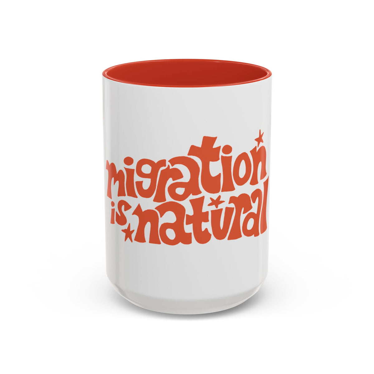 Two-Tone "Migration is Natural" Accent Mug
