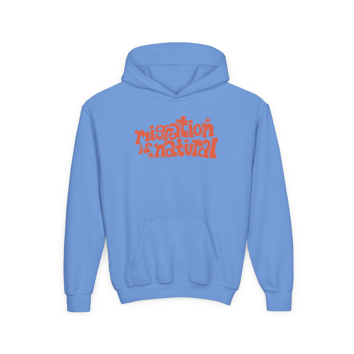"Migration is Natural" - Youth Heavy Blend Hooded Sweatshirt