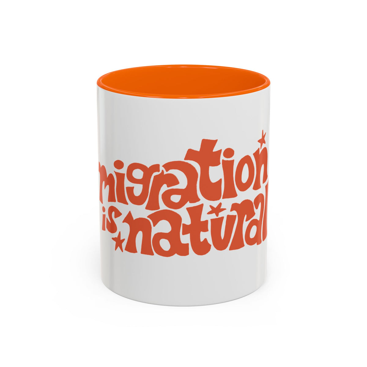 Two-Tone "Migration is Natural" Accent Mug
