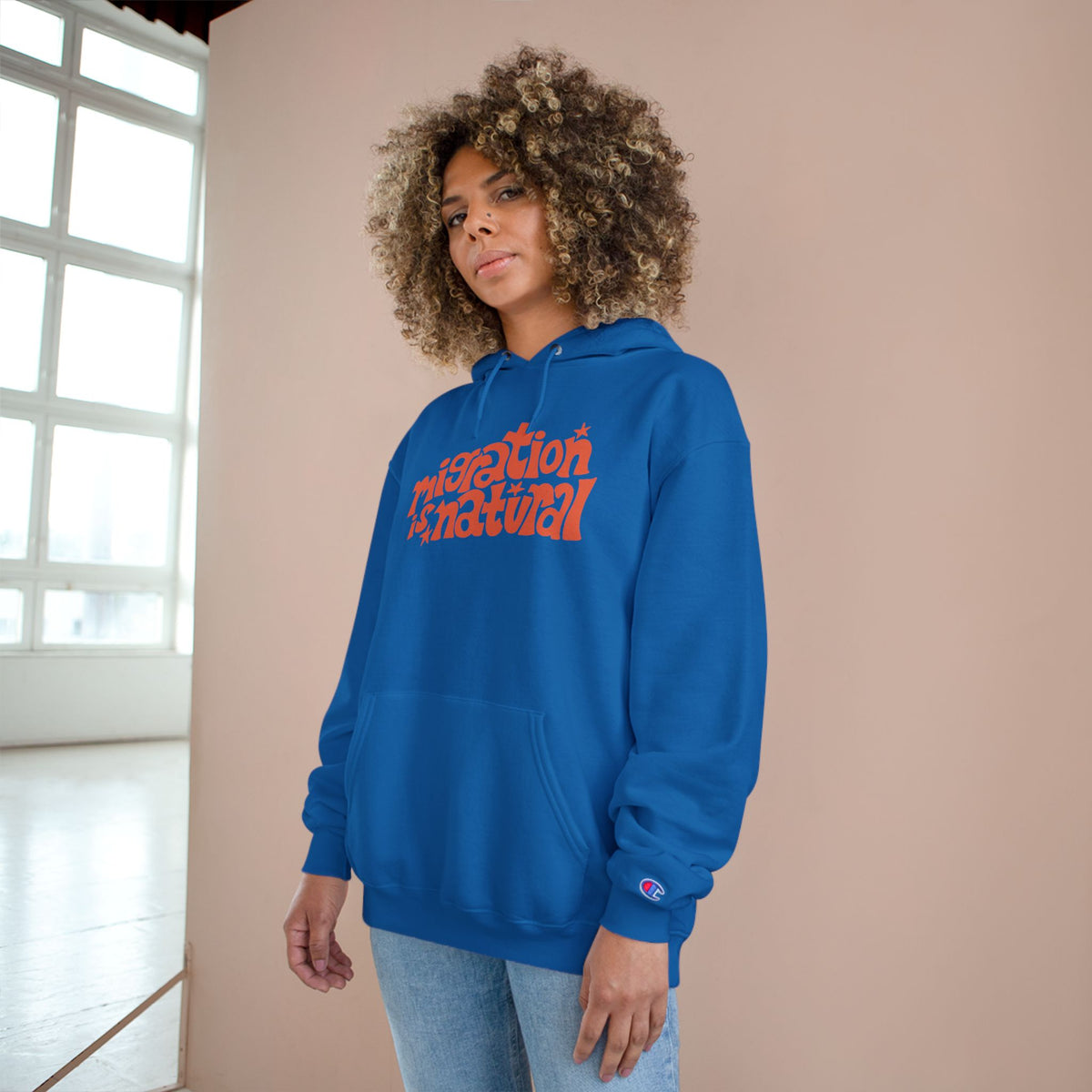 Migration Is Natural Adult Champion Hoodie