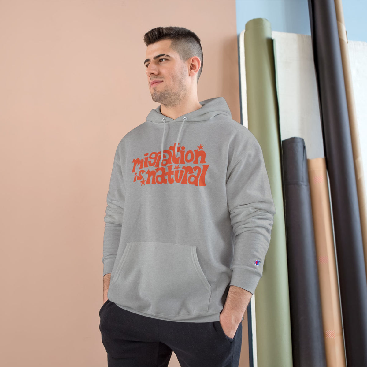 Migration Is Natural Adult Champion Hoodie