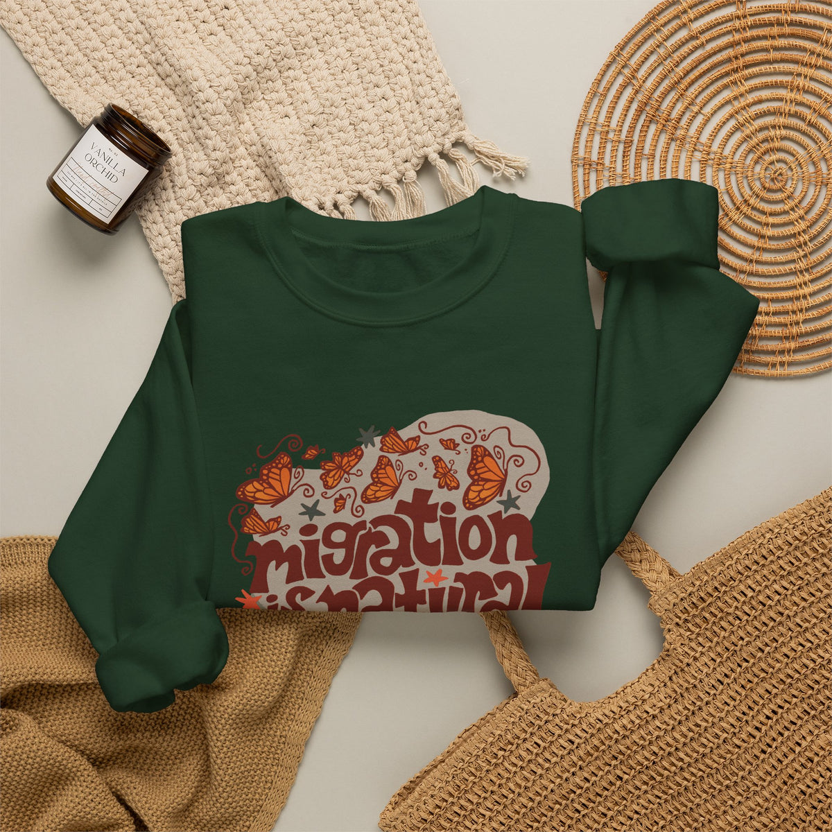 Migration is Natural Crewneck Heavey Sweater