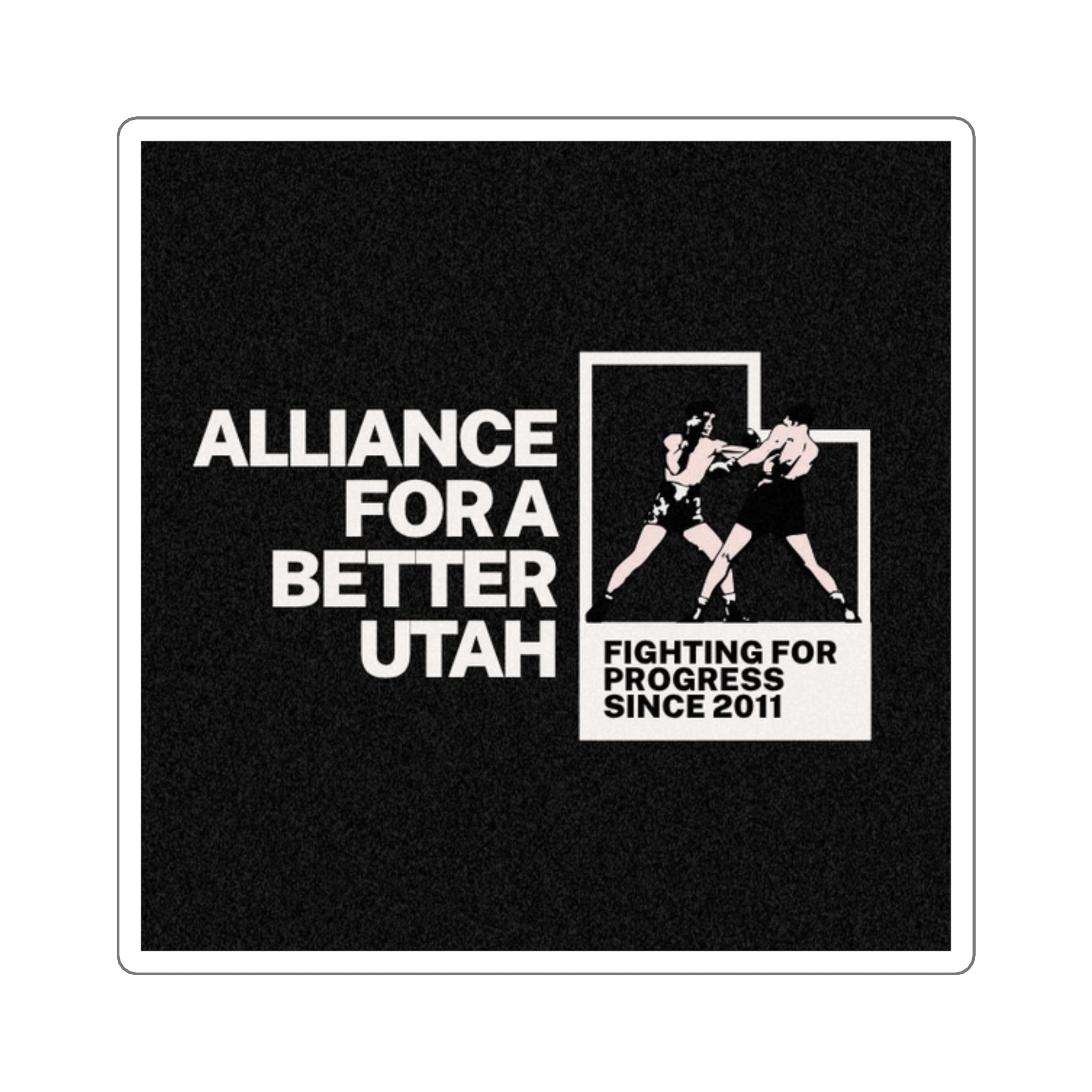 FIGHTING FOR PROGRESS BLACK STICKER