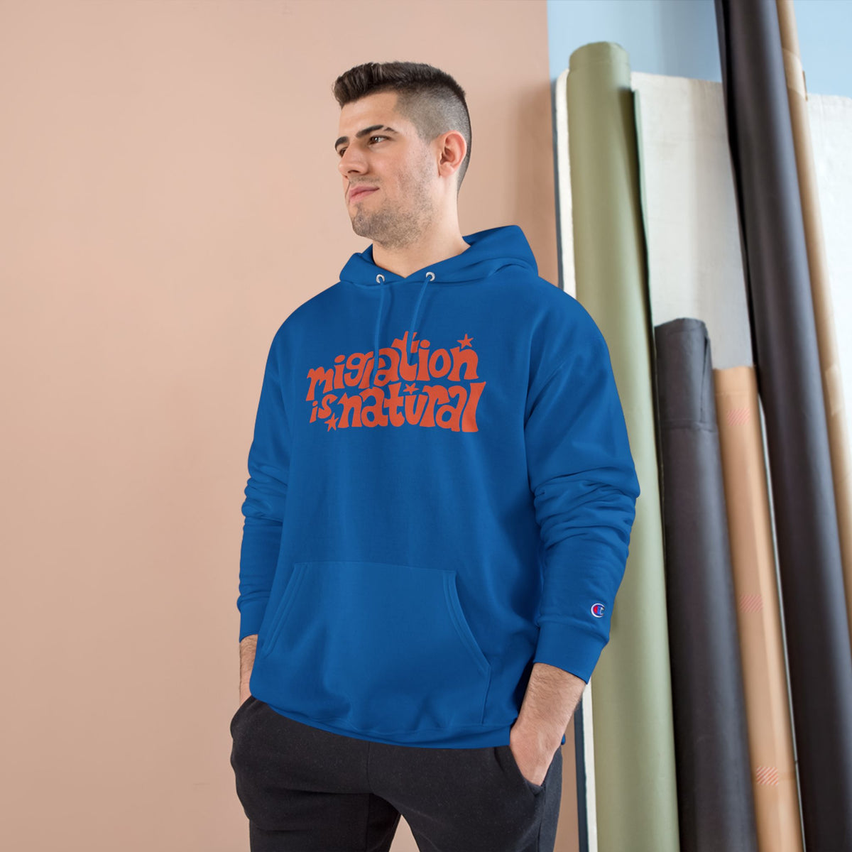 Migration Is Natural Adult Champion Hoodie