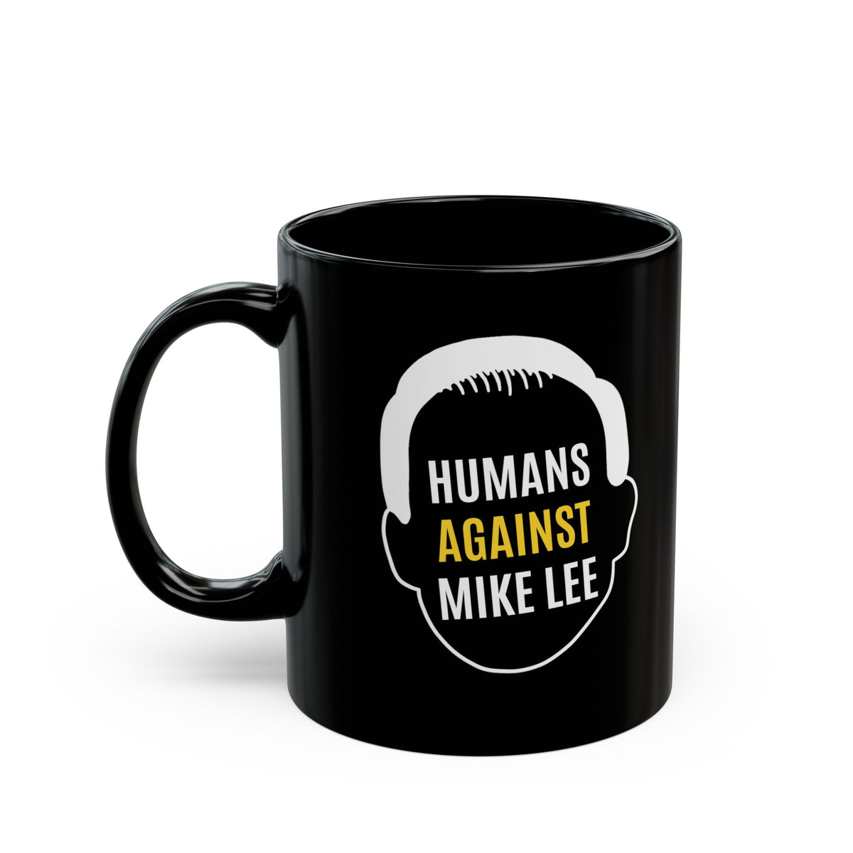 Black Mug with Funny Speech Bubble Design