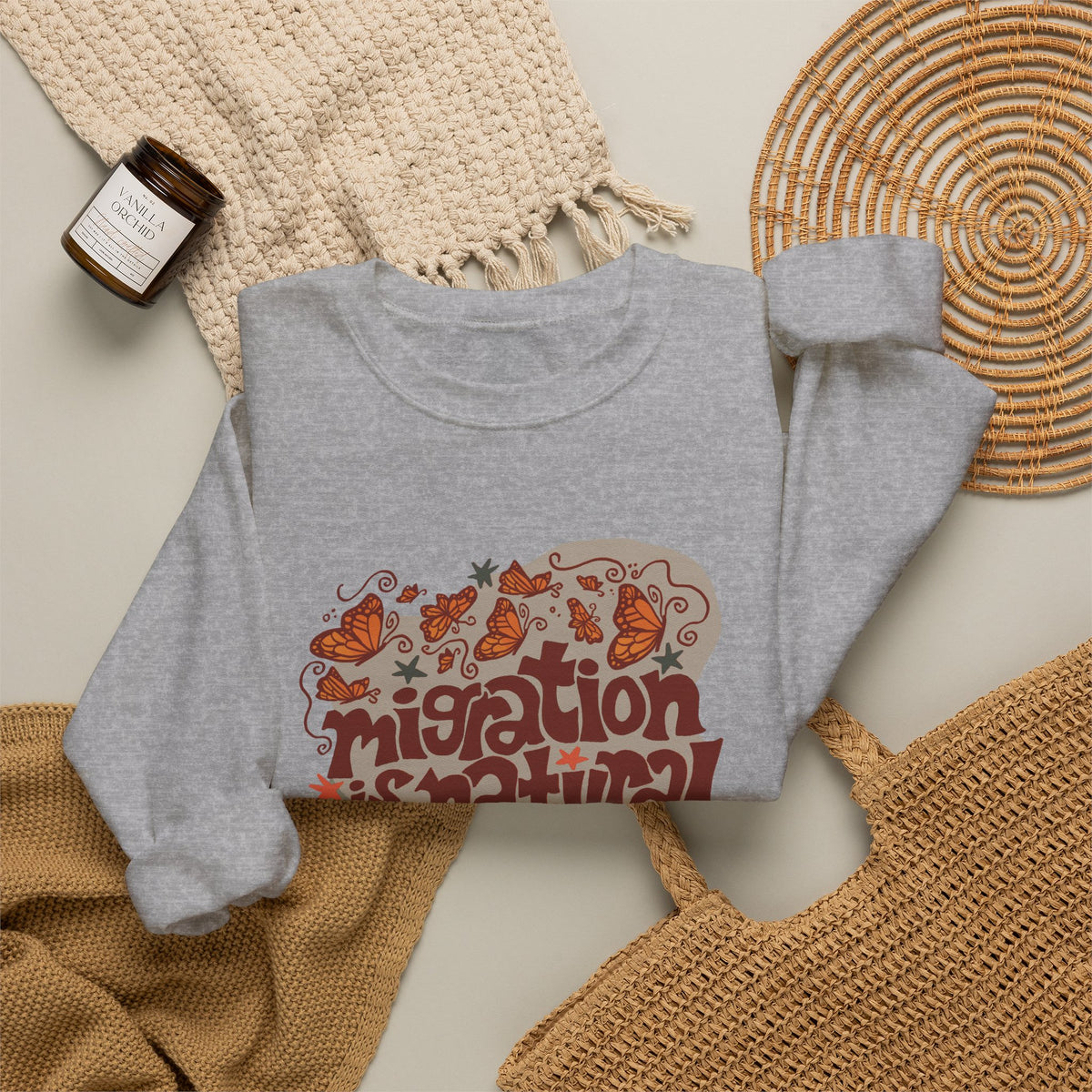 Migration is Natural Crewneck Heavey Sweater