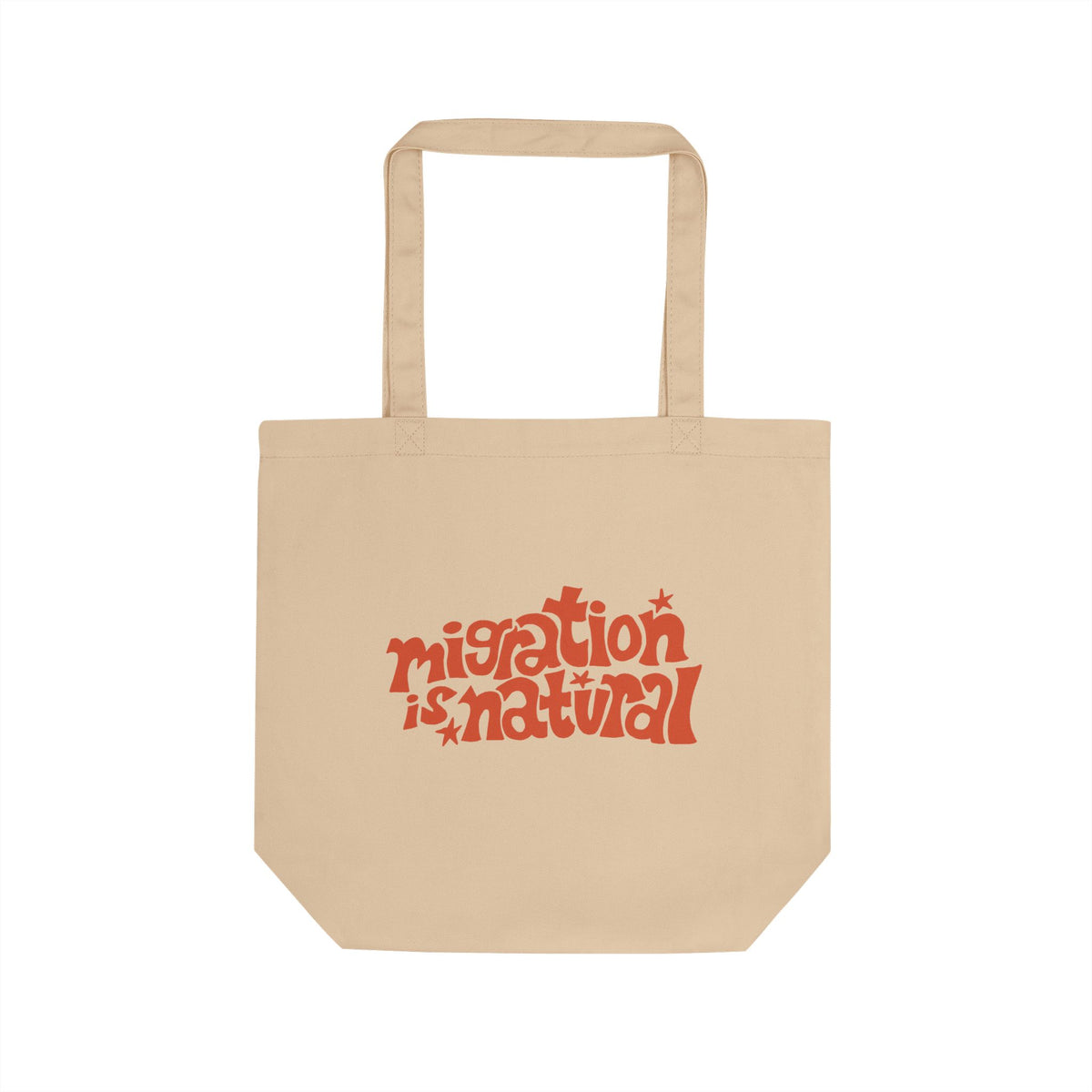 "Migration Is Natural" Logo - Eco Canvas Tote Bag