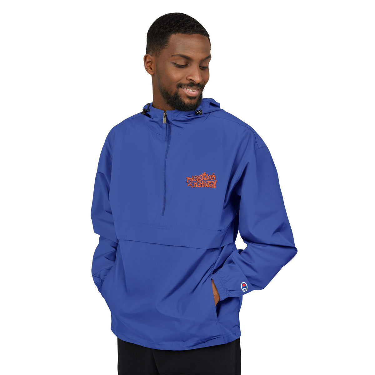 Migration is Natural Embroidered Unisex Packable Champion Anorak Jacket