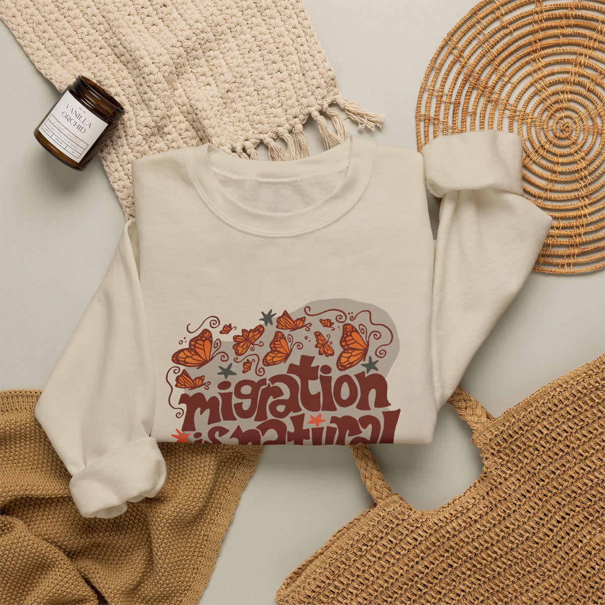 Migration is Natural Crewneck Heavey Sweater