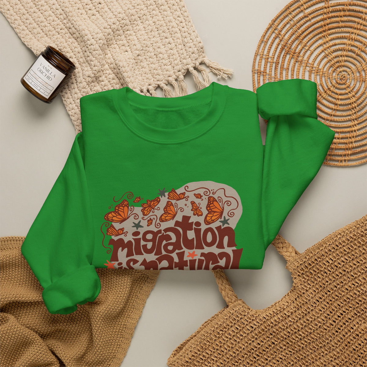 Migration is Natural Crewneck Heavey Sweater